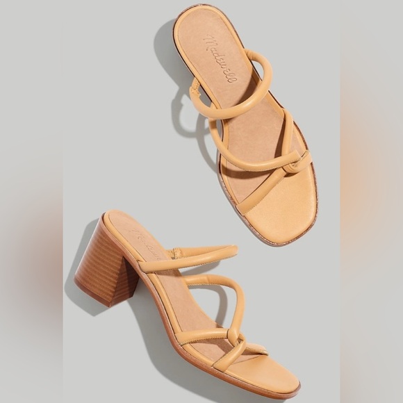 Madewell Shoes - New Madewell Tayla Sandal block heel minimalist tan slides